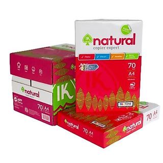 Thùng Giấy A4 IK Natural 70gsm ( Ream 500 tờ)
