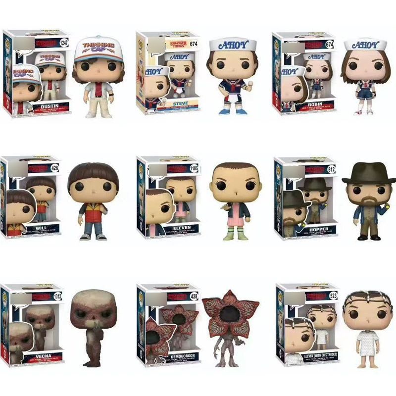 Stranger Things Little 11 Piranha Dastein Steve Eddie Hình Mẫu Trang Trí Búp Bê Hàng Hóa