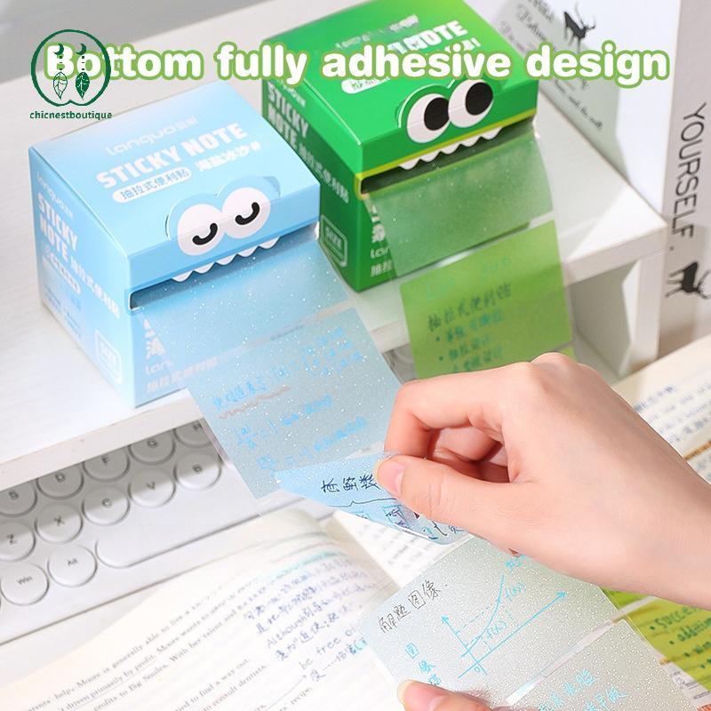 [Chicnest] 105 Tờ Giấy Ghi Chú Stiy Di Động Stiy Notes Trong Suốt Nhiều Màu Sắc Stiy Notes Chống Thấ