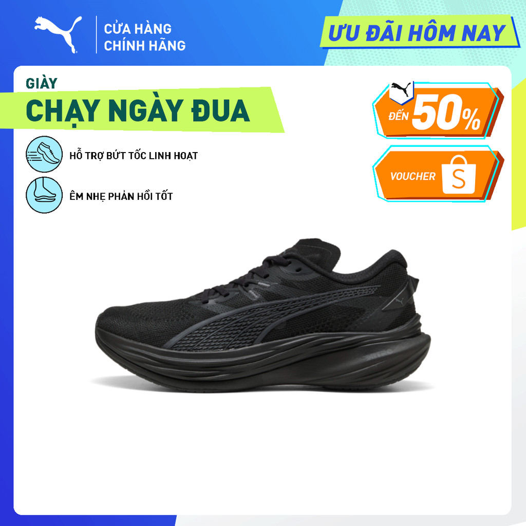 Giày Chạy Bộ PUMA Nam Deviate NITRO 3 WIDE Black Màu Đen