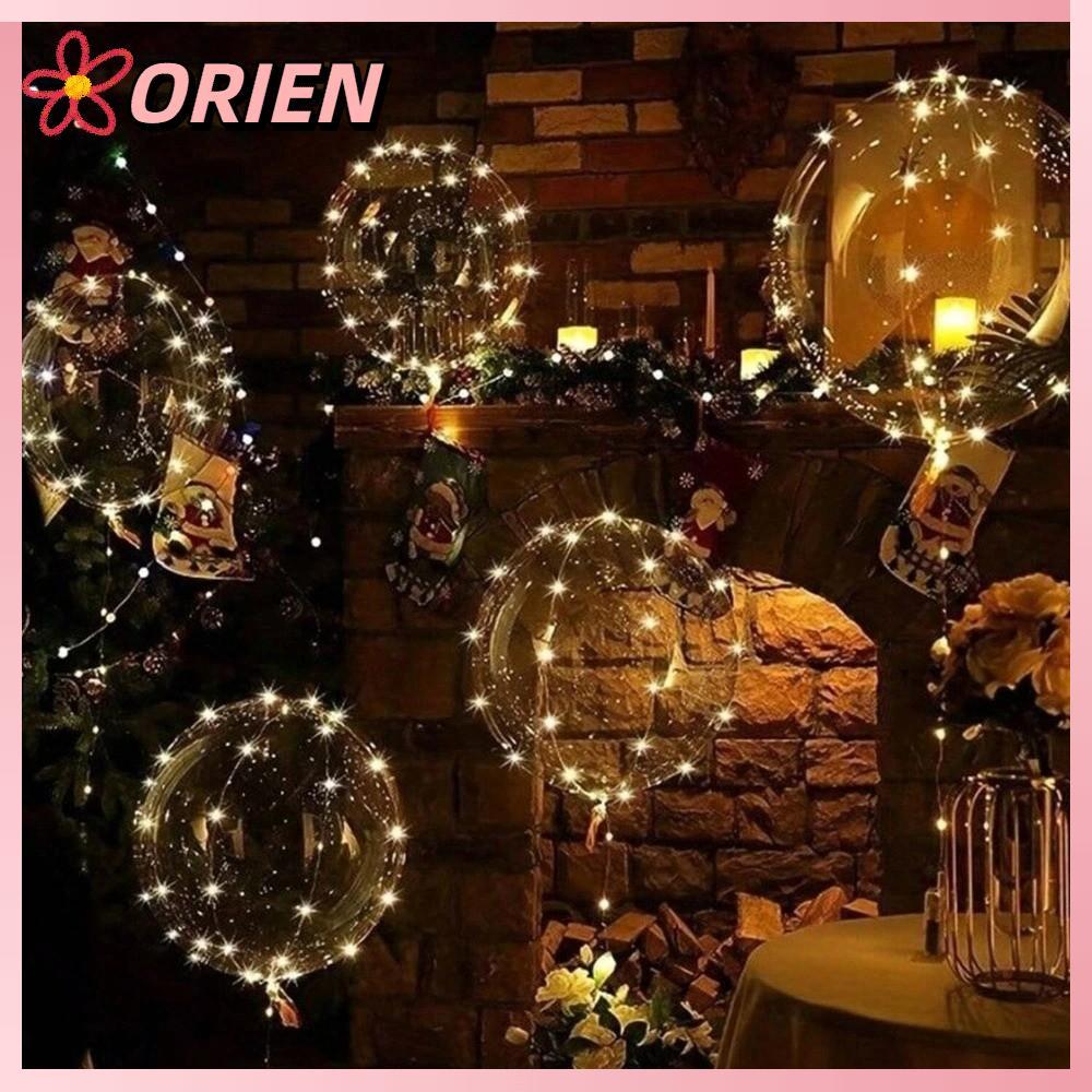 ORIEN 5 / 10 Bóng Bay Nổi, Trong Suốt Có Dây Đeo Ánh Sáng Bóng Bay Bobo LED, Ánh Sáng Ấm Áp Sáng Tạo