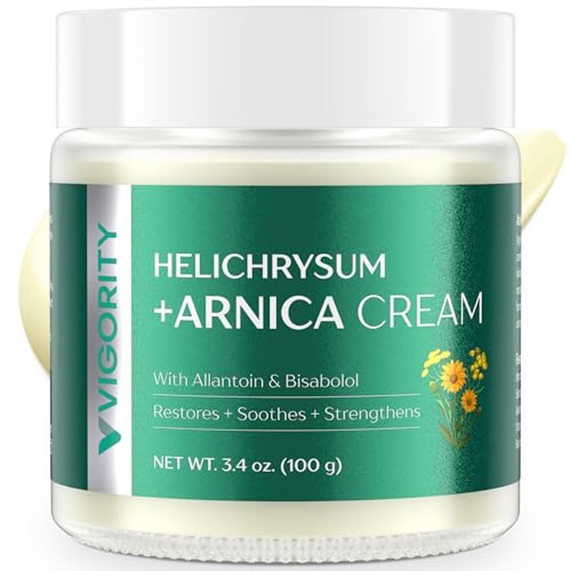 Kem Bruise Vigority Arnica: Kem Arnica Extra Strength cho vết bầm tím, Trưởng thành & Da mỏng với He