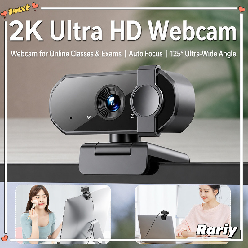2K 4MP HD USB Máy Tính Webcam Cắm Và Chạy Camera Bên Ngoài Góc Rộng Phát Trực Tuyến Lớp Học Trực Tuy