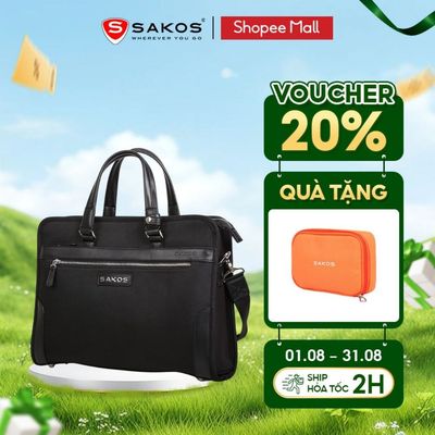 Cặp Xách Phối Da Công Sở SAKOS LEGEND 04 14 Inch Thời Trang Cao Cấp Thanh Lịch