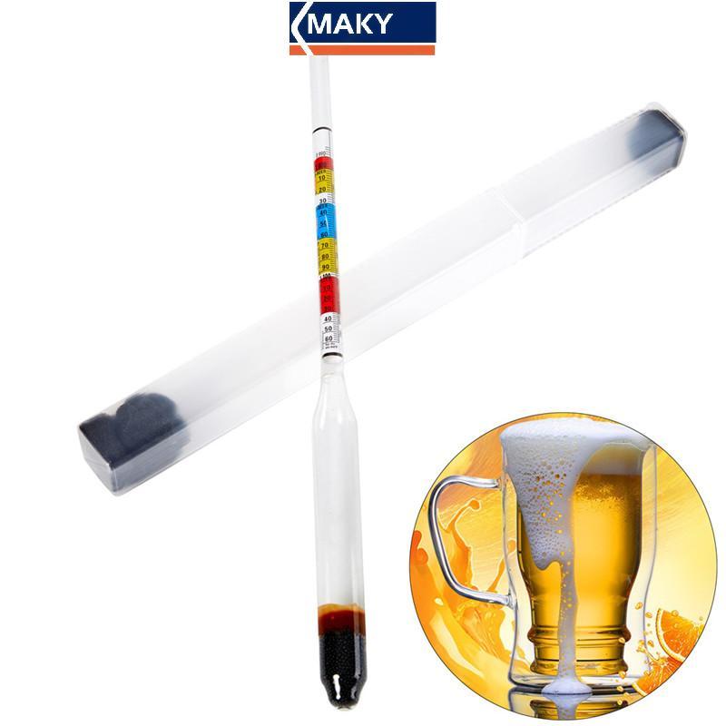 MAKY 1 / 2 Chiếc Thủy Kế Cân Ba Cho Gia Đình Bia Rượu Bia Cider Kiểm Tra Rượu 3 Tỷ Lệ Thủy Kế Rượu Đ