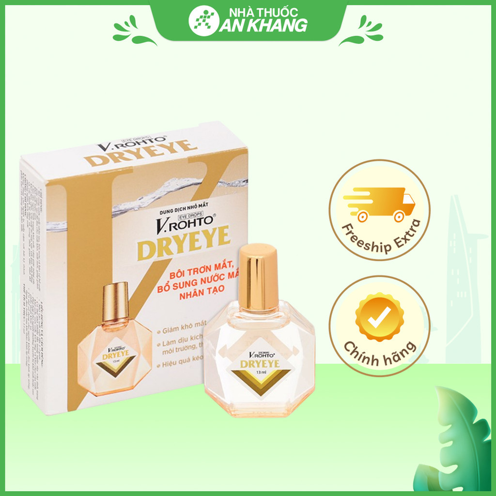 Dung dịch nhỏ mắt V.Rohto Dryeye bổ sung nước mắt nhân tạo chai 13ml
