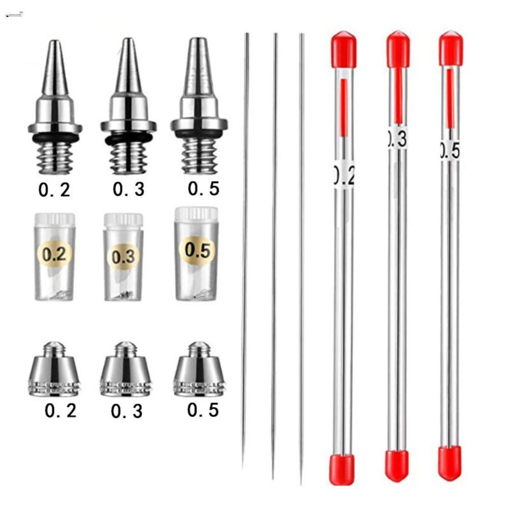 STATIONERYSTUDIO Airbrush Vòi phun sơn Dụng cụ thay thế Phụ kiện phun Nắp phun Phụ kiện phun Vòi phu