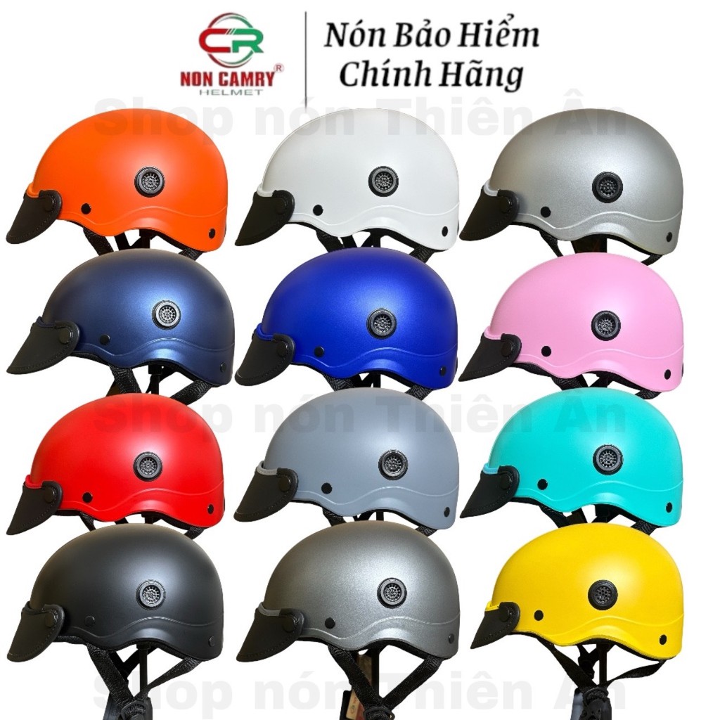 [Fast Shipping] Genuine Camry Helmet - Half-Head Plain Helmet - Matte Painted Color - with Ventilati