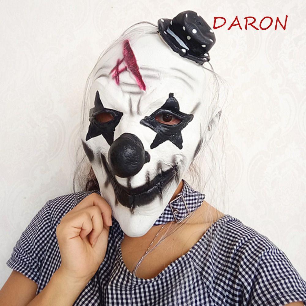 DARON Halloween Full Face Mask, Latex Dressing Halloween Clown Facemask, Mũ đội đầu dành cho người l