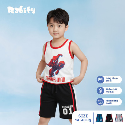   Quần short thun lưng chun Number 01 bé trai Rabity 933.901