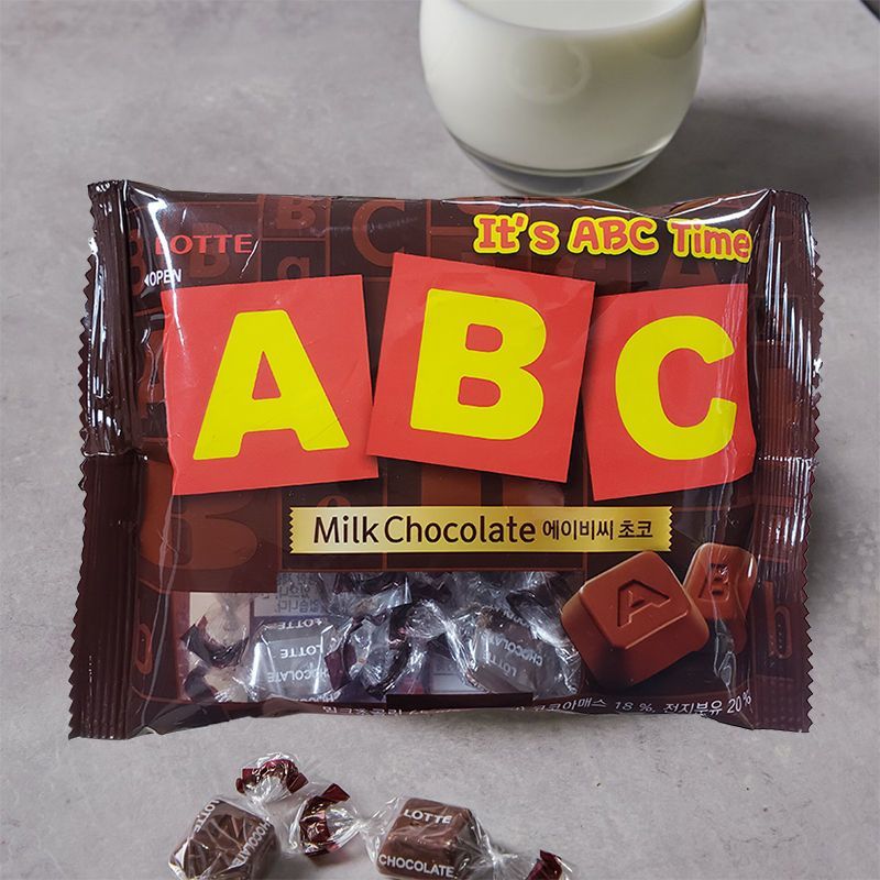 Hàn Quốc Nhập Khẩu Lotte ABC Chocolate Letter Cube Chocolate 72g Cuộc Sống Bác Sĩ Dẻo $Hàn Quốc Nhập