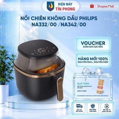 Nồi chiên không dầu Philips NA332/00 6.2 lít /NA342/00 7.2 lít - 12 chương trình cài sẵn - cửa sổ 2 lớp -16 chức năng