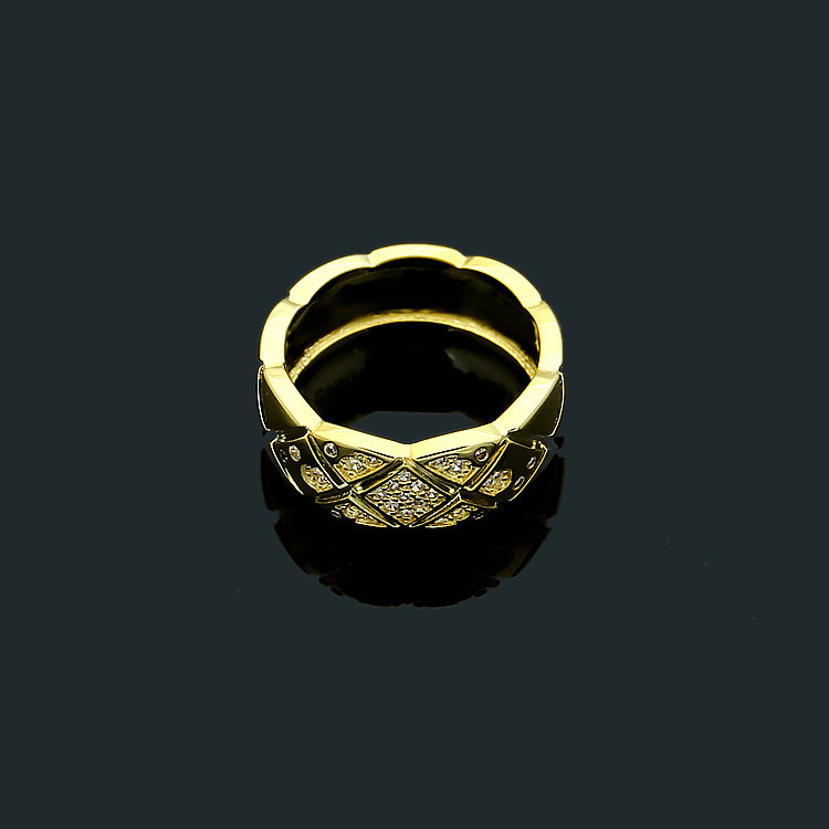 1AGA Patterned ring, titanium letter ring, couple's diamond ring with diamond pattern c Diamond-stud