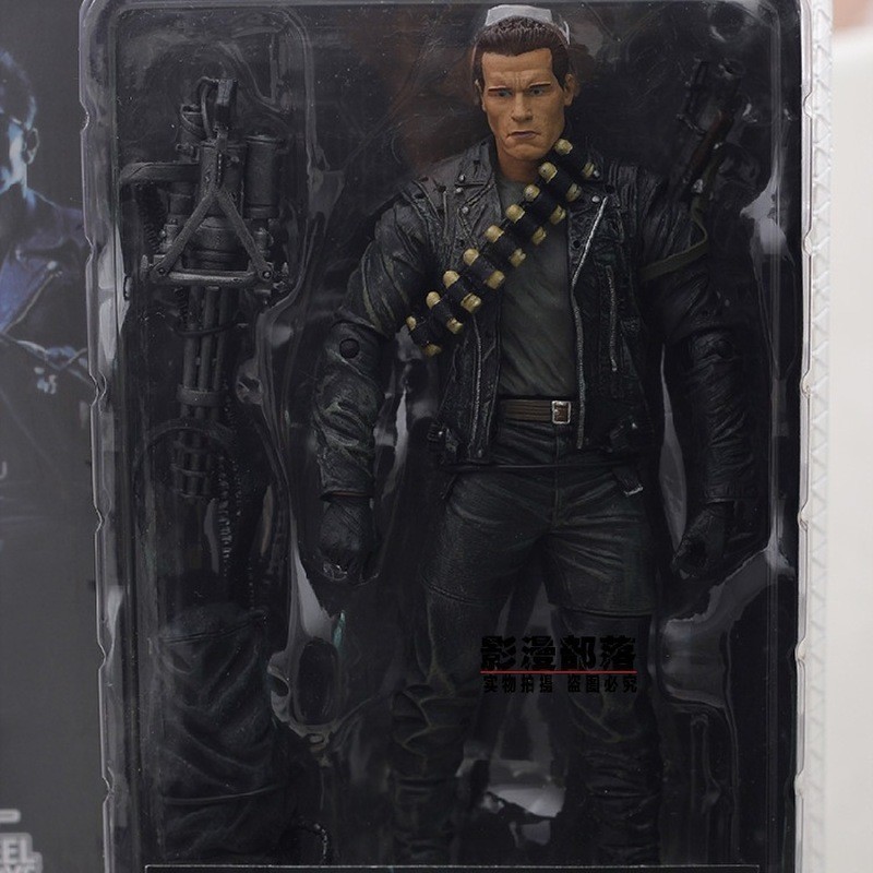 NECA23 cm Terminator 2 T800 Schwarzinger Khung Kim Loại Phiên Bản Nhân Vật Hành Động Hình Hình Mô Hì