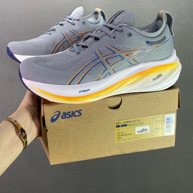 Gel-Nimbus 26 Giày thể thao nhẹ và thoáng khí, Giày chạy bộ chống sốc cổ điển thông thường JOF6