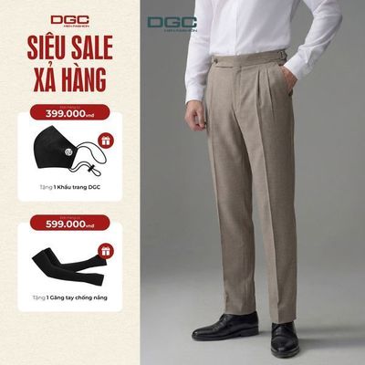 Quần âu nam DGC thiết kế 2 ly sidetab với form dáng ôm vừa vặn, vài mềm mại và thoáng mái - SQTBF90M