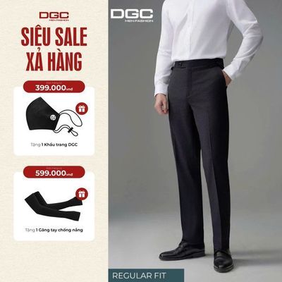 Quần âu nam DGC Dáng ôm, cạp quai nhê có Túi chéo kẹp viền lé, Chất liệu Mềm mại thoải mái- SQTBF07M