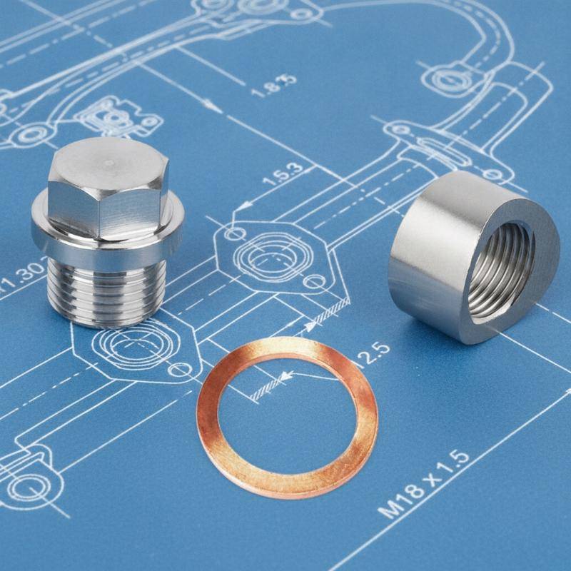 [INVN] Cảm Biến Oxy Cong Cut Nut Cắm 1 Bộ Thép Không Gỉ Chắc Chắn formercial Garage Auto Repair ks M