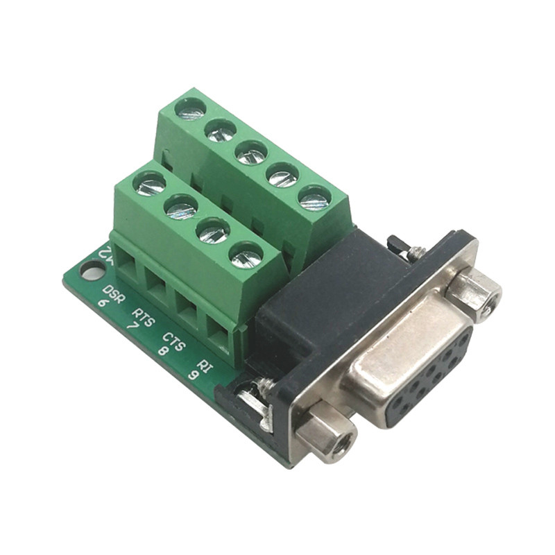 Lujie Công Nghệ DB9 Adapter Board RS232 DB9 Đầu Nữ Không Hàn RS232 Cắm 9 Pin Đầu Cổng Nối Tiếp