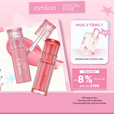 [ROMAND x KOL][Mini Pink] Sont Tint Lì Romand The Juicy Lasting Tint Mini/Son Tint Bóng Romand Glasting Color Gloss Mini