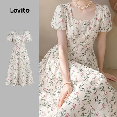 (New Arrival) Lovito Đầm Boho Mùa Xuân / Hè Cho Nữ Có Khóa Kéo L195ED135