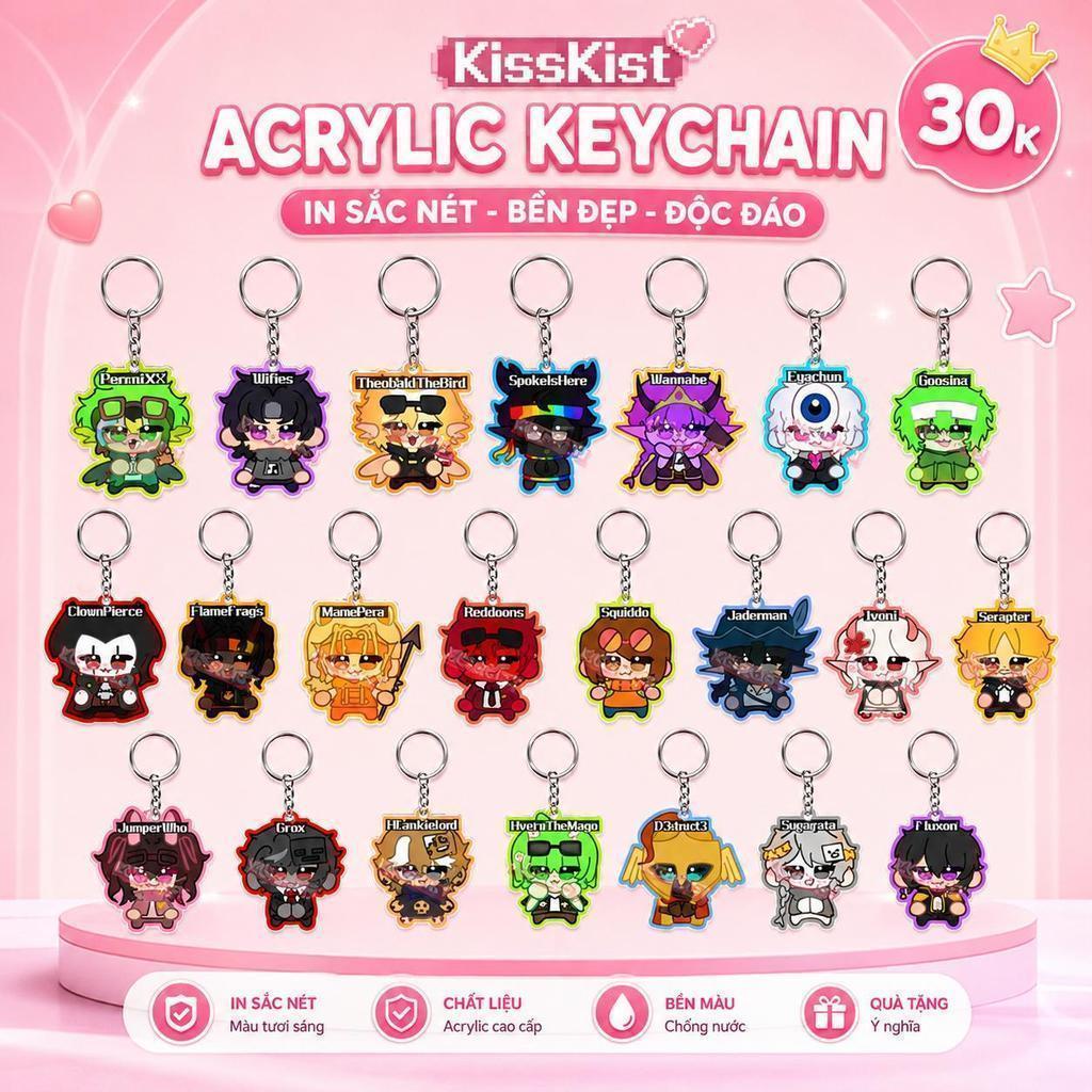[NEW] Ready Stock MCYT Fanmerch by KissKist | Keychain, Phonestrap, Sticker, Pins. Unstable Universe