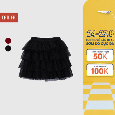 Chân váy lưới bé gái nhiều tầng có lót trong CANIFA 1KS26S008