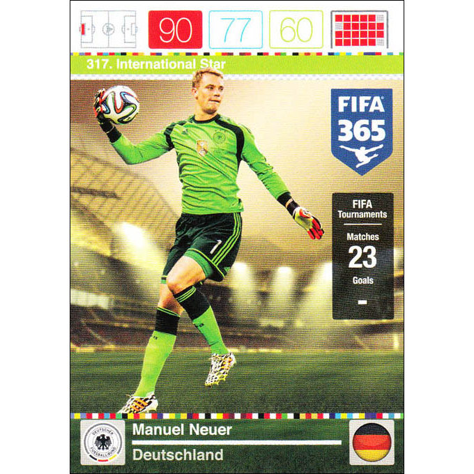 Panini 2016FIFA365 Phiên bản trò chơi Star Card 317 InS Card Manuel Neuer Manuel Neuer