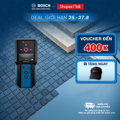 Máy dò kim loại & dây điện Bosch GMS 120-27 – Phát hiện kim loại, điện âm tường