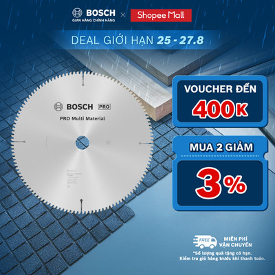 Lưỡi cắt nhôm Bosch đa năng 254x25.4/16mm T120 độ chính xác cao