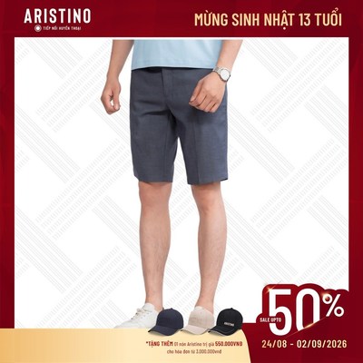 Quần short nam ARISTINO dáng Regular fit suông nhẹ, thiết kế khỏe khoắn, nam tính - ASO006S3