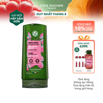 Dầu xả giữ màu tóc nhuộm và giúp tóc bóng mượt Yves Rocher Shine Protective Conditioner 200ml