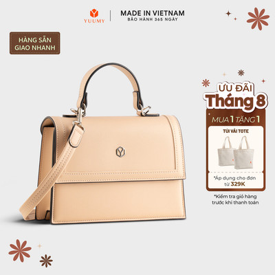 Túi Yuumy (Thời trang nữ nắp gập dáng vuông size 22 - Túi đeo chéo da Seasand YN197) Bagsmart