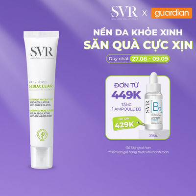 Kem dưỡng giảm mụn, thông thoáng lỗ chân lông SVR Sebiaclear Mat+Pores 40ml