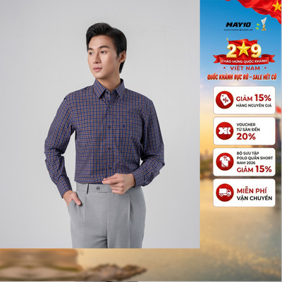 Áo Sơ mi nam dài tay May 10 form RegularFit mã 010124240DT AK531