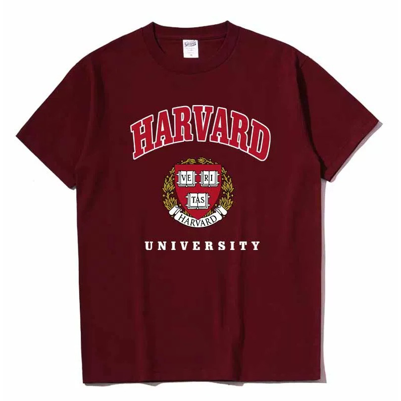 2026 Phong Cách Mới Đại Học Harvard Đại Học Harvard Áo Thun Tay Ngắn Quần Áo Quà Lưu Niệm Mùa Hè Đồn