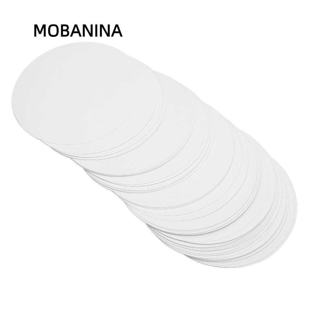 MOBANINA 100 Chiếc Nút Huy Hiệu Giấy Trống, Nút Huy Hiệu Giấy Trống DIY Huy Hiệu Làm Giấy DIY Giấy L