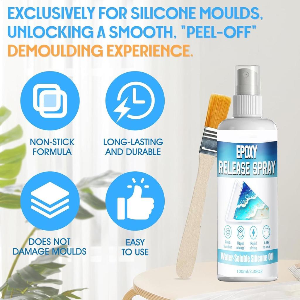 Poxy Release Agent Mold Demolding Spray Mold Release Spray 100ml Chất bôi trơn khô nhanh agremy