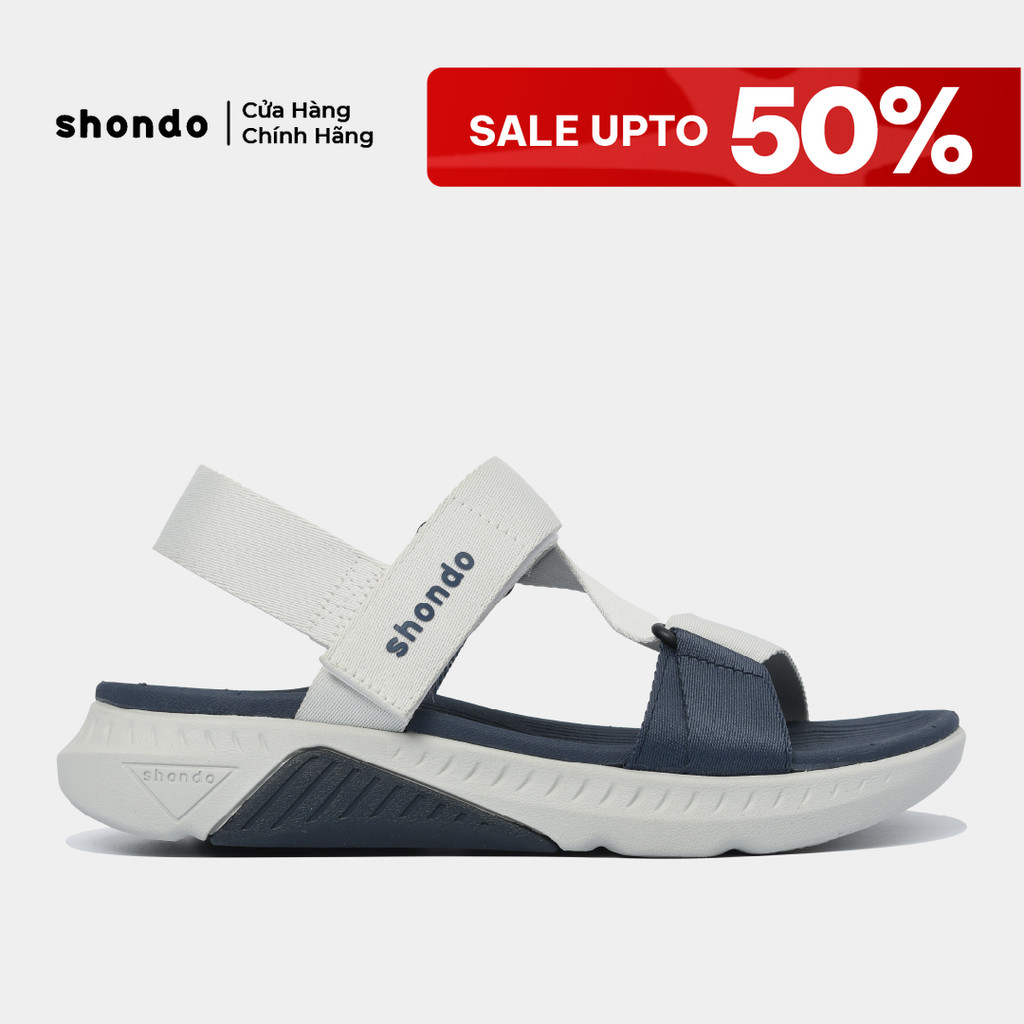 Giày Sandal Nam Nữ Shondo F7R Quai Chéo Thể Thao Đi Học Đi Chơi Xám Rêu Xanh Dương F7R2435