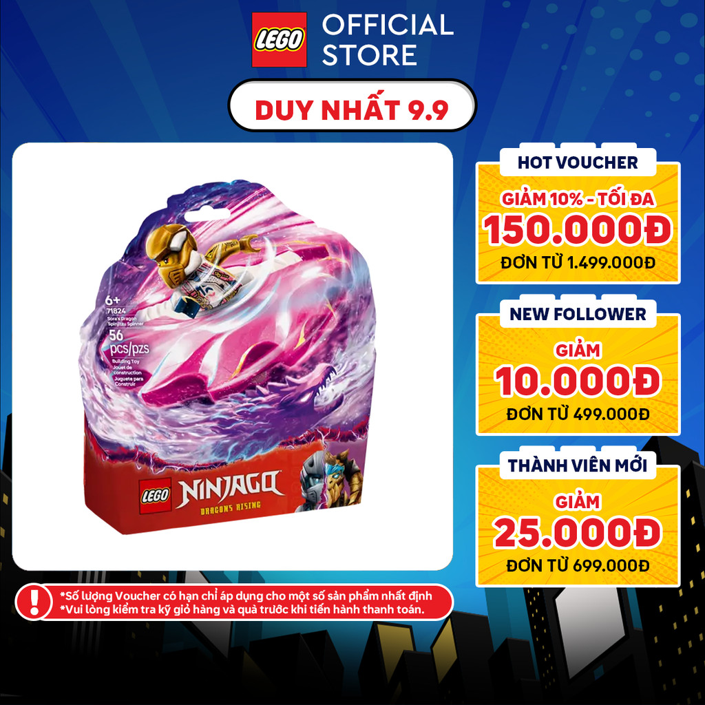 LEGO NINJAGO 71824 Đồ Chơi Con Quay Của Sora (56 chi tiết)