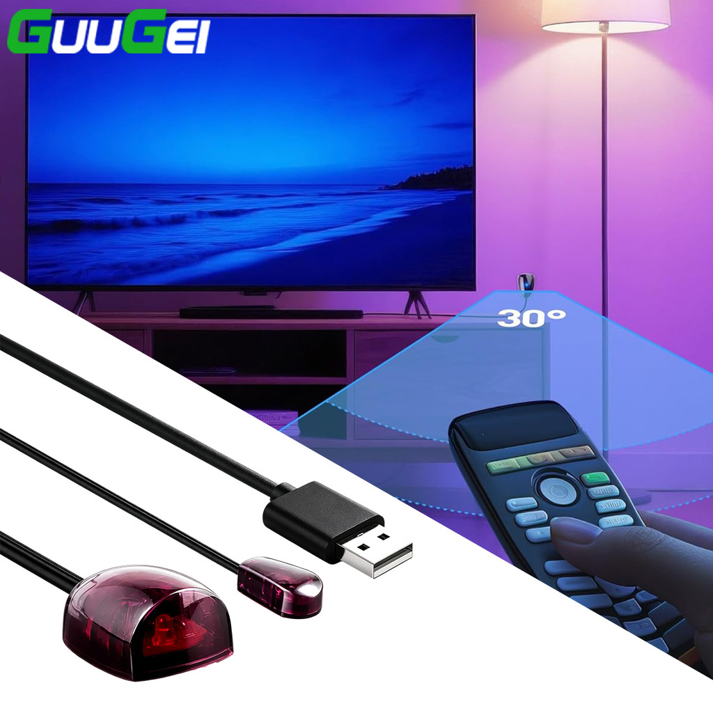 Guugei 2M IR Hồng Ngoại Điều Khiển Từ Xa Thu Cáp Nối Dài Cho Bộ Mở Rộng Repeater Hệ Thống IR Bộ Thu 