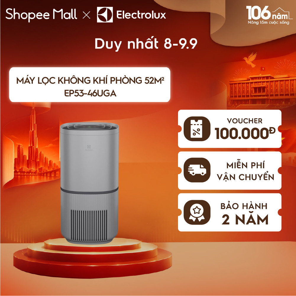 Máy lọc không khí Electrolux 5 bước lọc UltimateHome 500 cho phòng 52m² EP53-46UGA