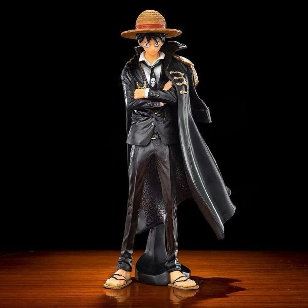 Mới Một Mảnh Hình Kỷ Niệm Áo Khoác Đen Luffy Flyer Đỏ Anime Con Lắc Mô Hình Anime Hàng Hóa20260906