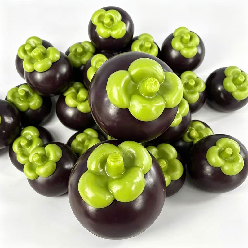 Tự Chế Mangosteen Crunchy Squishy Căng Thẳng Bóng Mềm Mangosteen Bóp Cảm Giác Fidget Đồ Chơi