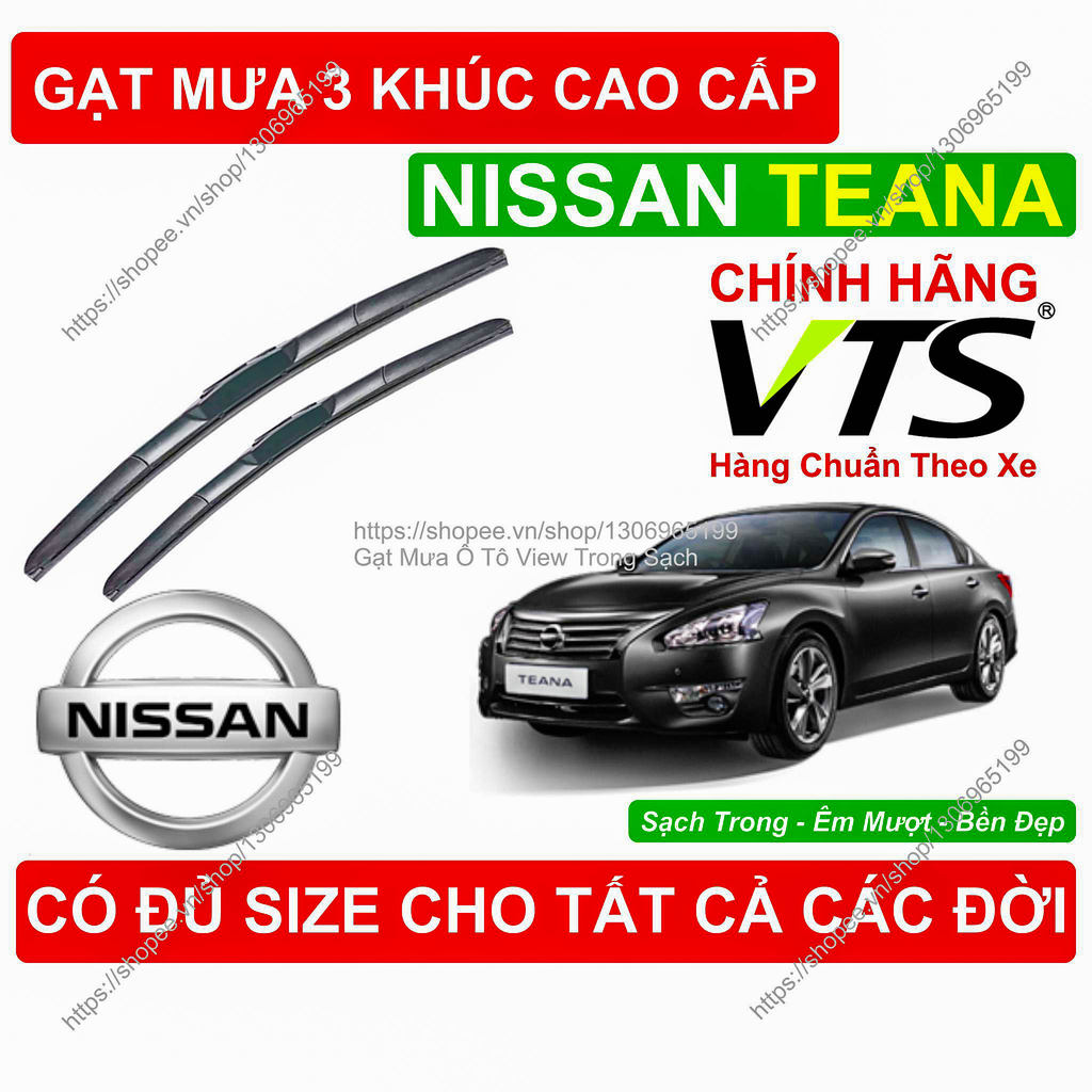 Gạt Mưa 3 Khúc Kính Lái Nissan Teana, Cặp Gạt Mưa  Kính Lái Cho Các Dòng  Nissan Teana