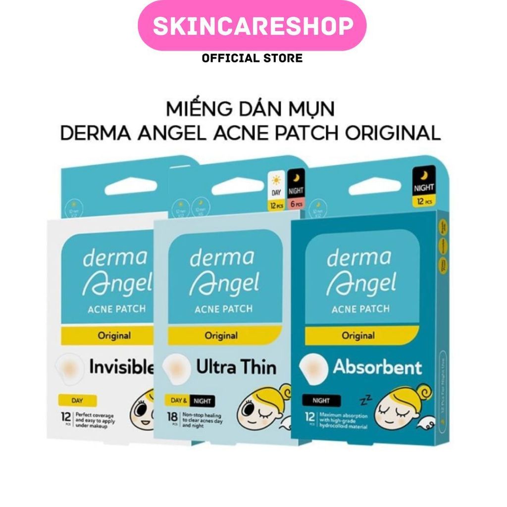 Miếng Dán Mụn Derma Angel Acne Patch 12 Miếng