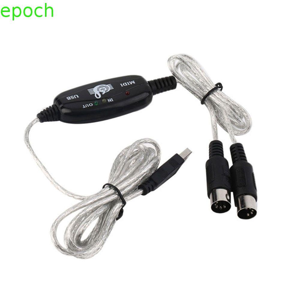 Cáp EPOCH MIDI sang USB Chuyên nghiệp Giao diện MIDI hữu ích Dây nhạc âm thanh cho bàn phím PC USB I
