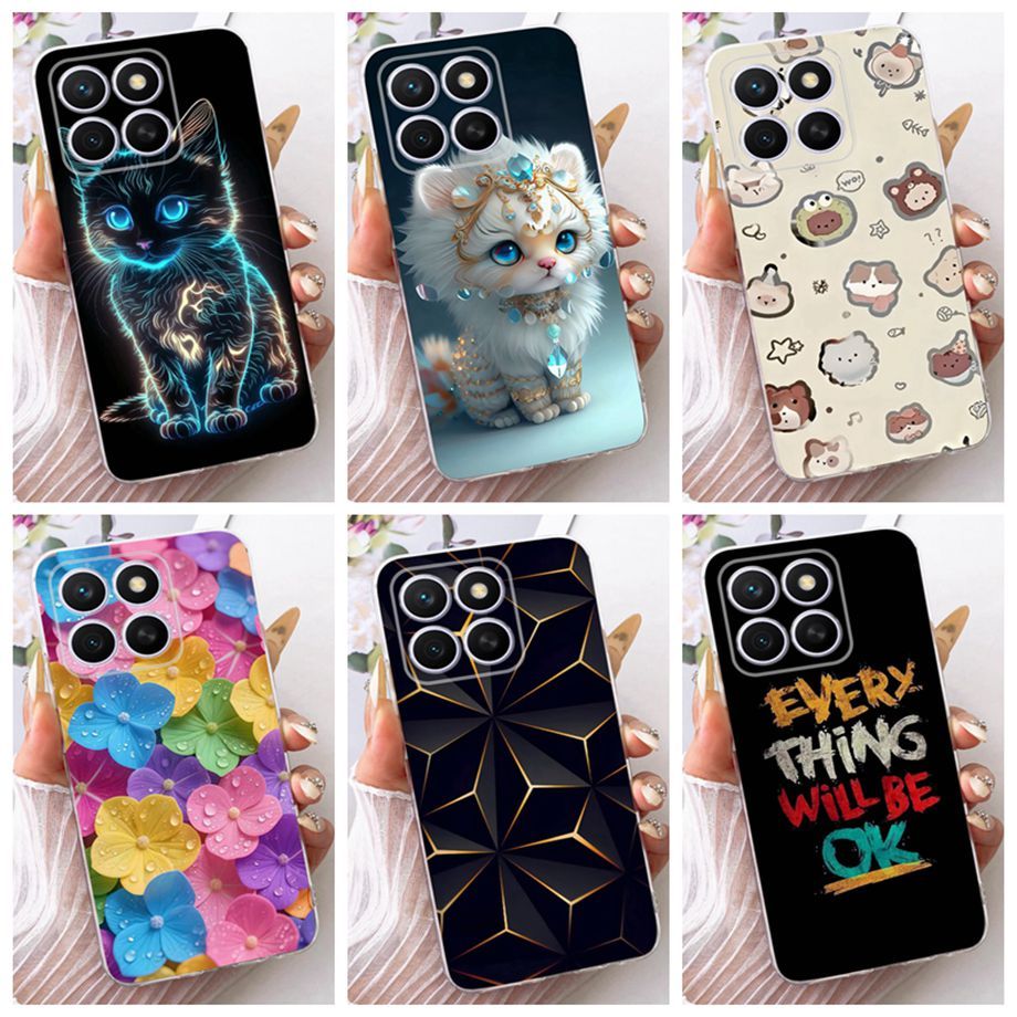 Dành Cho Honor X8c 5G Ốp Lưng Mèo Đáng Yêu Hoạt Hình Sơn Mềm Silicon Cho Honor X8C X 8 C 5G ABR-LX2 