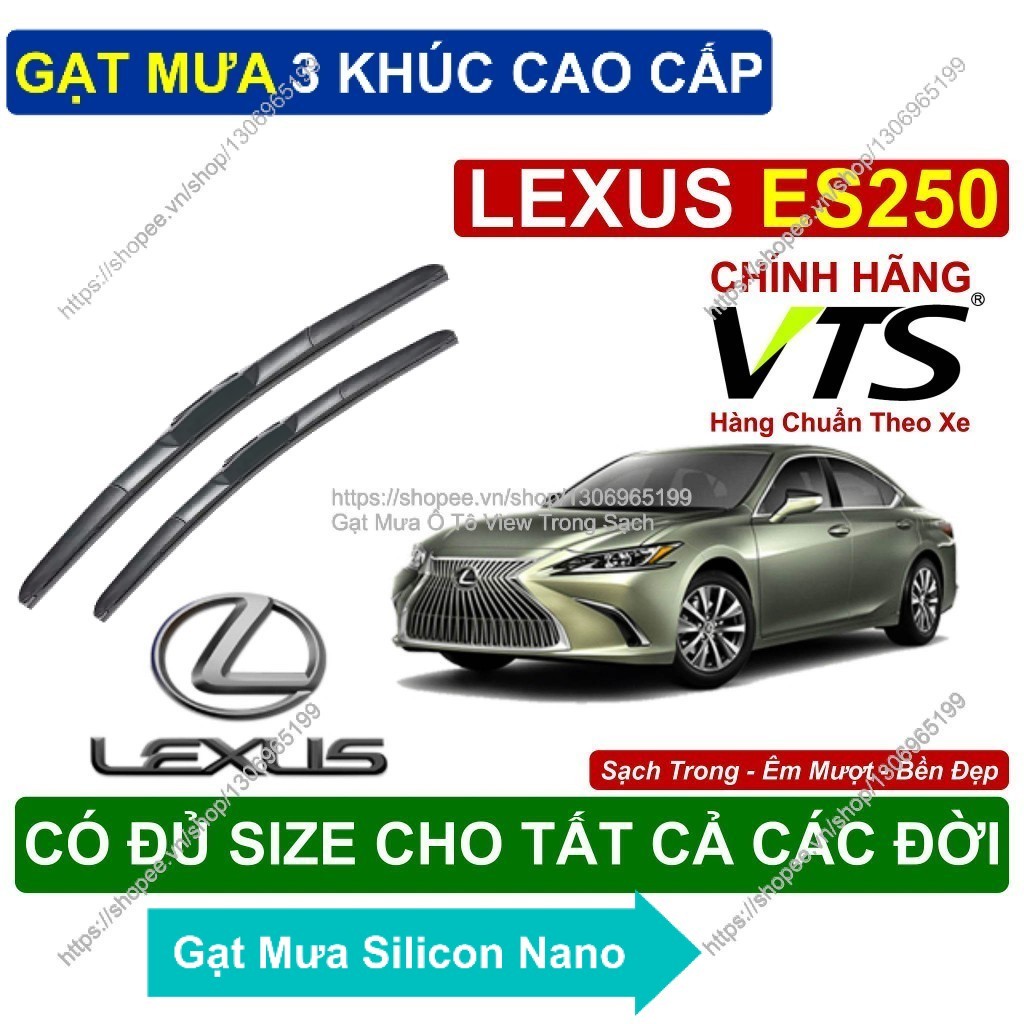 Gạt Mưa 3 Khúc Kính Lái Lexus ES250/ Cặp Gạt Mưa  Kính Lái Cho Các Dòng Xe Lexus ES250