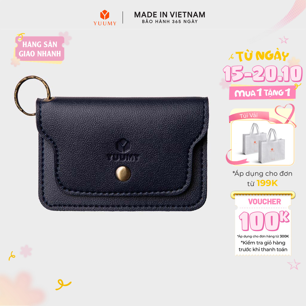 Ví Yuumy (Thời trang nữ nắp gập cỡ nhỏ - Ví móc khóa da YMK10)